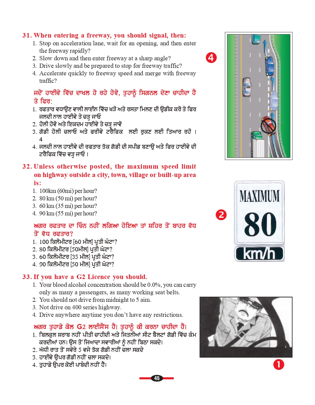 G1 sample questions